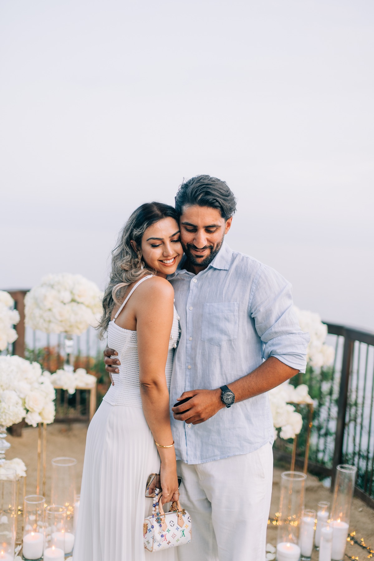 Rooftop proposal spot in Barcelona
